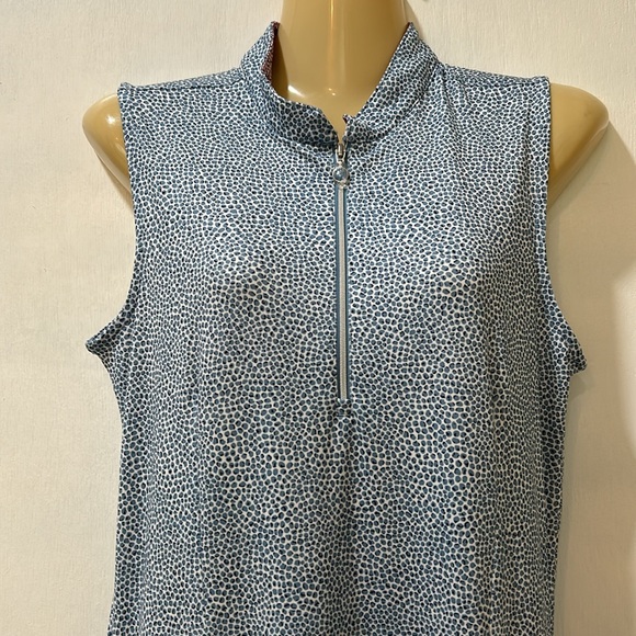 GREN NORMAN ML75 PIAZZA SLEEVELESS FLOUNCE GOLF DRESS WOMEN Sz S/P STRETCH - Picture 2 of 13